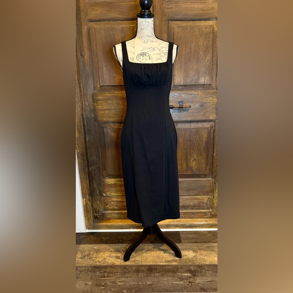 Moda International Black Spaghetti Strap Sheath Dress